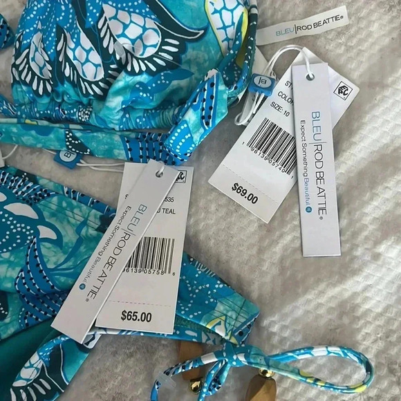 Bleu Rod Beattie Talk Sliding Triangle Bikini Top and Bikini Bottom - Picture 14 of 16